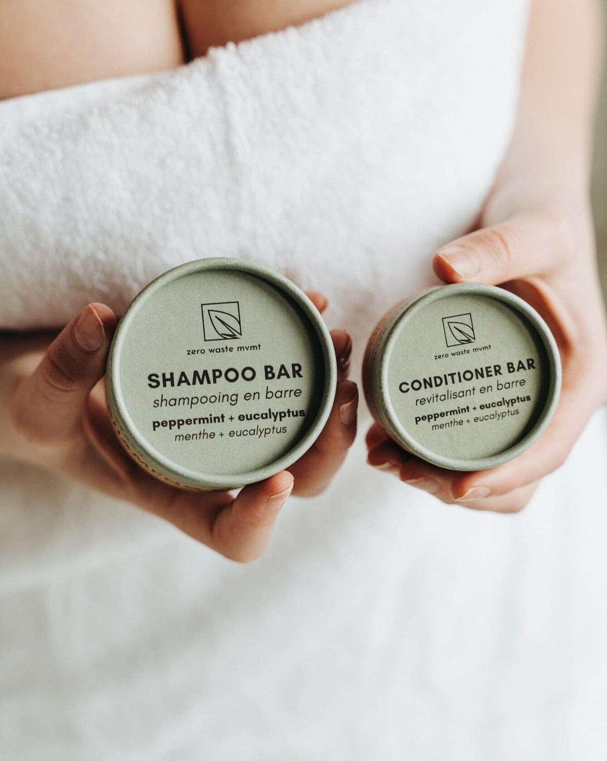 Après-Shampoing Solide Menthe Poivrée + Eucalyptus | Zéro Déchet