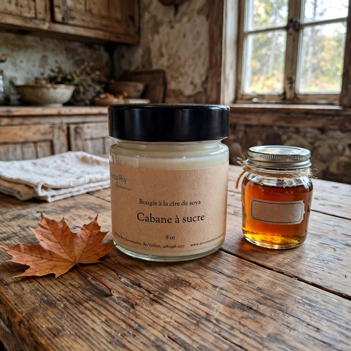 Bougie Cabane à sucre 212 ml (8 oz) — Savonnerie Maritza Roy