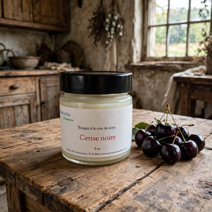 Bougie Cerise noire 212 ml (8 oz) — Savonnerie Maritza Roy